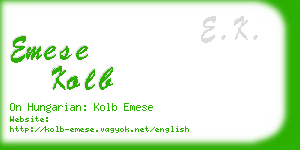 emese kolb business card